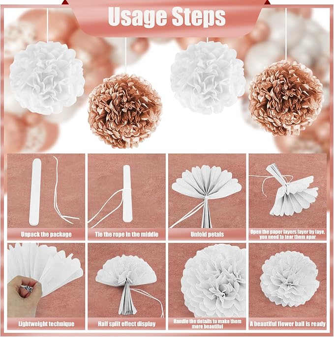 Birthday Decorations for Women or Girl,Rose Gold Balloons Birthday Decorations for Girl Kit Disposable Dinnerware Set with 25 Guest,Banner Balloon,Tiara,Sash,Pump,Photo Props and Butterfly Decorations