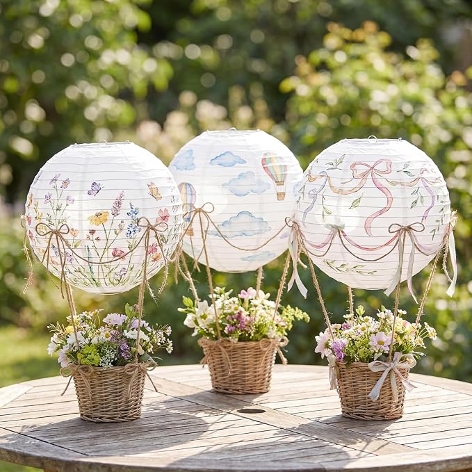Treela 48 Pack White Chinese Japanese Paper Lanterns Decorative Hanging Round Paper Lantern Lamps for Wedding Birthday Party Decorations (12 Inch)