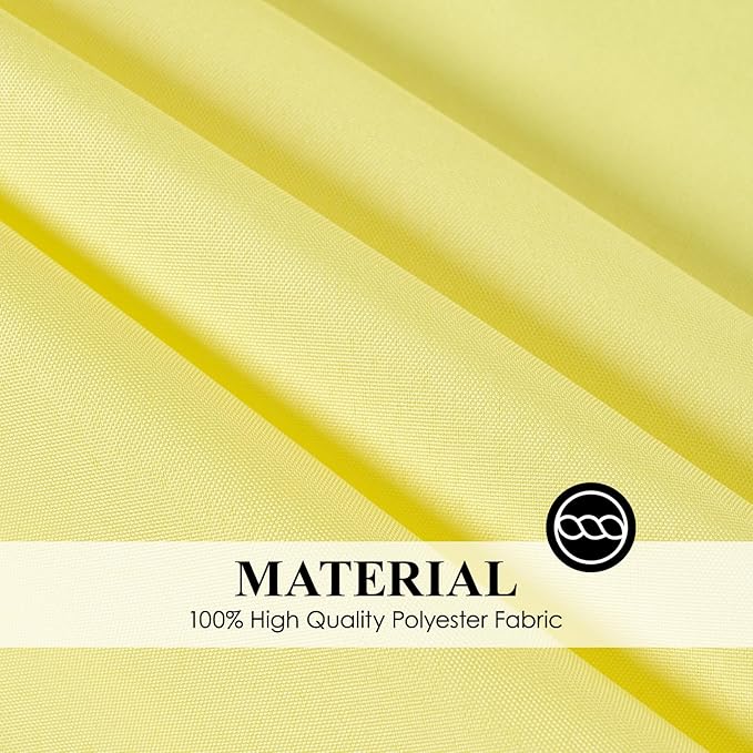 Round Tablecloth 6 Pack 90 Inch Yellow Tablecloths Washable Decorative Linen Polyester Table Clothes Cover for Dining Table Banquets Buffet Parties and Wedding