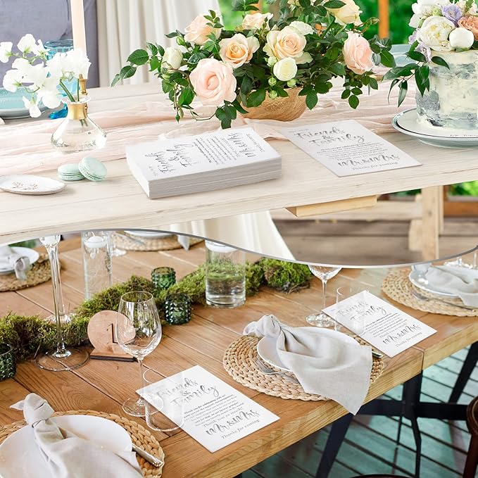200 Pcs Wedding Napkins Mr & Mrs Dinner Napkins for Reception Disposable Decorative Towels for Wedding Shower Banquet Rehearsal Dinner Decor (Silver)