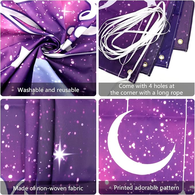 Galaxy Party Supplies,Includes Space Galaxy Birthday Backdrop, Plates, Napkins, Cups ,Tablecloth, Balloons,Foil Balloons, for 20 Guests Galaxy Outer Space Theme Birthday Party Decoration
