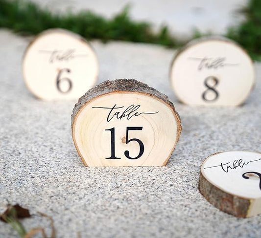 Rainbow Pana Wooden Table Numbers, 1-15 Wedding Table Numbers, Perfect for Centerpiece, Wedding Reception, Decoration, Party, Anniversary