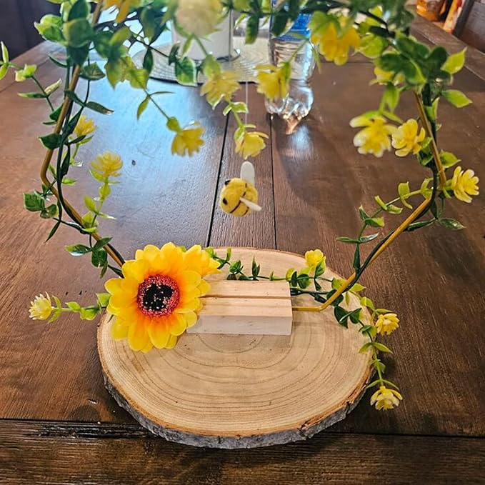 Natural Wood Slices for Centerpieces 10 pcs 10-11 Inches Large Wood Circles, Rounds, centerpieces for Tables Wedding Decor, Baby Showers and Rustic DIY Projects