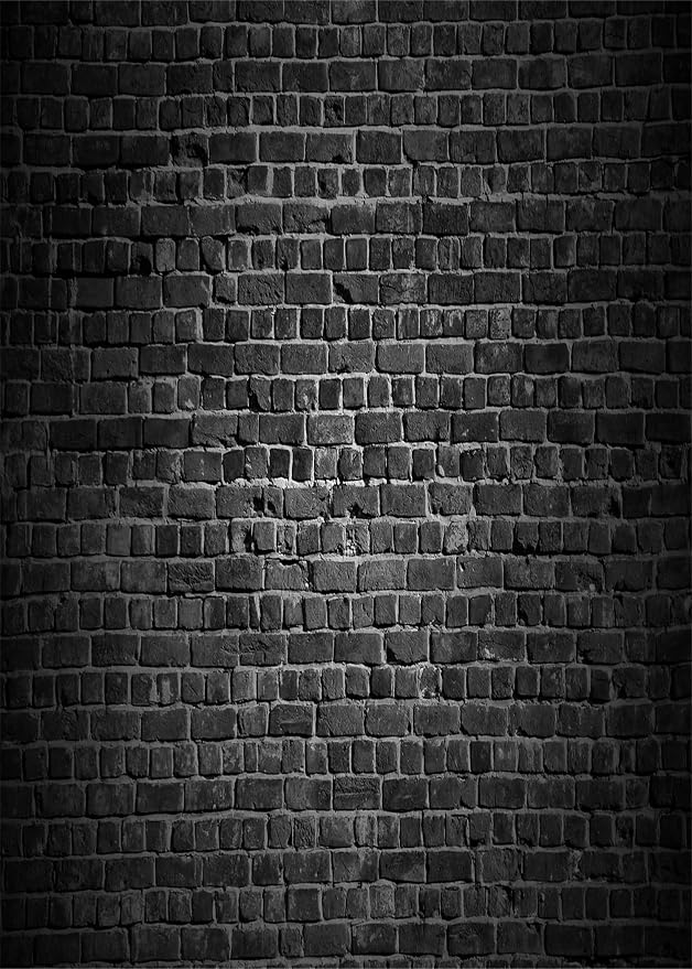 BELECO 8x10ft Fabric Black Brick Wall Backdrop Vintage Black Bricks Background for Themed Party Decorations Birthday Photoshoot Home Wall Decor Photo Booth Studio Photography Props