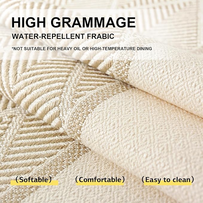 Linen Tablecloths for Rectangle Tables,About 8 FT Table Cloth Advanced Waterproofing Technology for Dinningroom,Farmhouse