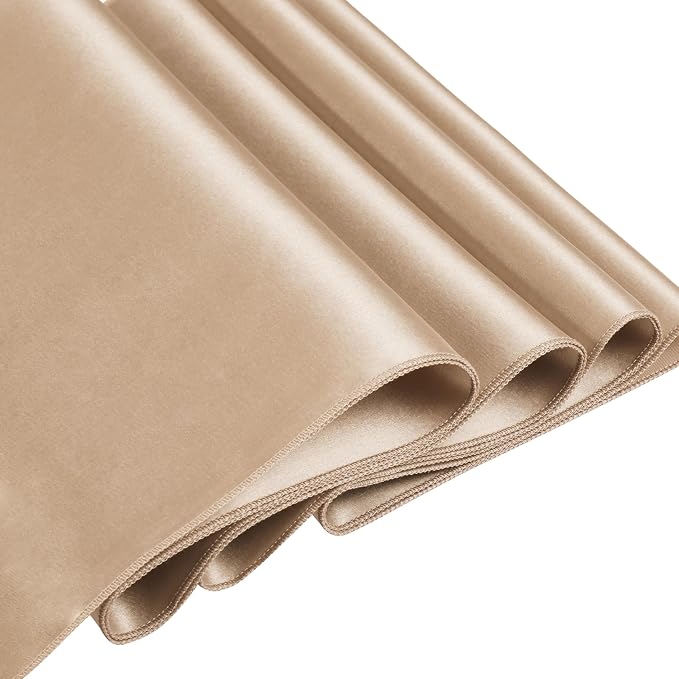 1 Pack Satin Table Cover Rectangle Silkly Soft Table Cloth, Satin Dining Table Cloths for Wedding Banquet Table Decoration, Dining Room, Indoor and Outdoor Use, 60 x 102 Inches, Taupe