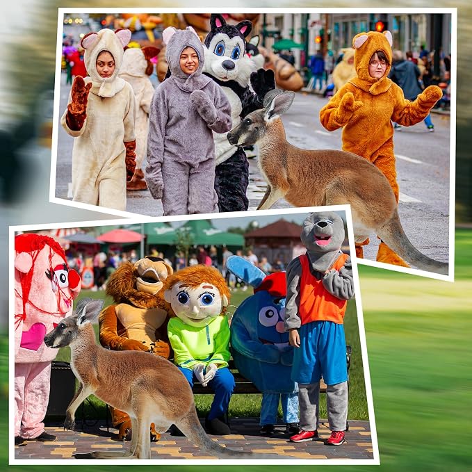 Amyhill 5.2 ft Kangaroo Cardboard Cutout Australian Themed Party Decoration Kangaroo Life-size Stand-up Australia Animal Standee Decoration Backdrop Photo Prop for Wild Animal Birthday Vbs Party Decor