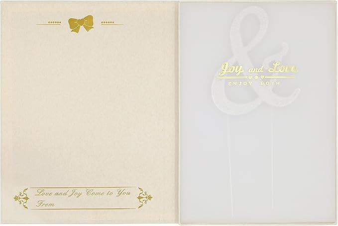 LOVENJOY Gift-Boxed 3.3" Rhinestone Ampersand Cake Topper
