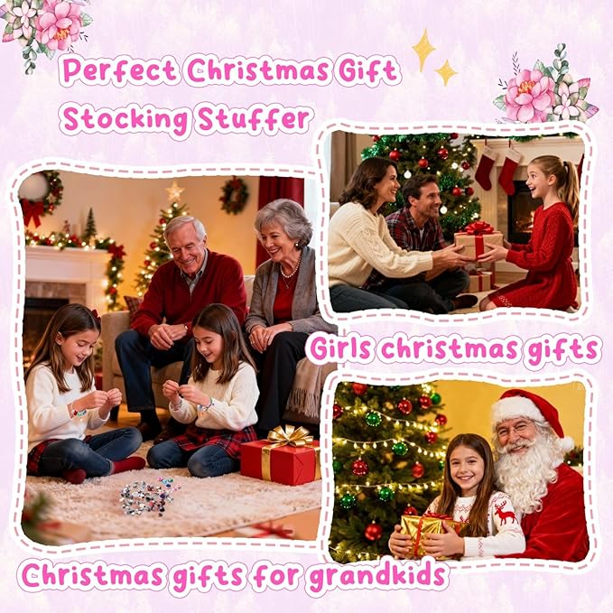 COO&KOO Girls Charm Bracelet Making Kit: Gifts for 6 7 8 9 10 Year Old Girl Birthday Gift, Girls Toys Age 6-8 Unicorn Crafts for Girl 8-12 Jewelry Making Kit, Arts and Crafts for Kids Ages 8-12