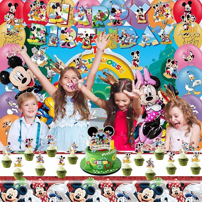 Birthday Party Decorations Kit, Includes Happy Birthday Banner,Balloons,Tablecloth,Backdrop, Adult Themed Party Supplies