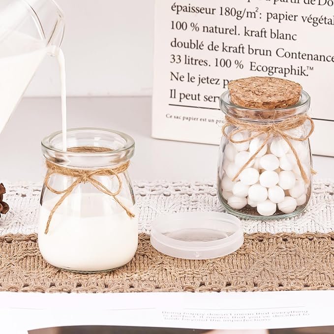 36 Pcs Baby Shower Party Favors for Guests, Baby Shower Gifts for Guest, 3.4 oz Small Glass Mason Jars with Cork Lids, Stickers, Label Tags, Twine, Organza Bags, Mini Candy Jar Favors for Boy