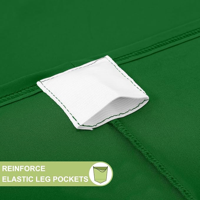 Moosfor Spandex Elastic Fitted 6FT Rectangle Tablecloth 6 Pack, Stretch Washable Reusable Table Cover for Outdoor Picnic, Dining, Wedding, Banquet & Party Events (Emerald Green, 72Lx30Wx30H Inch)