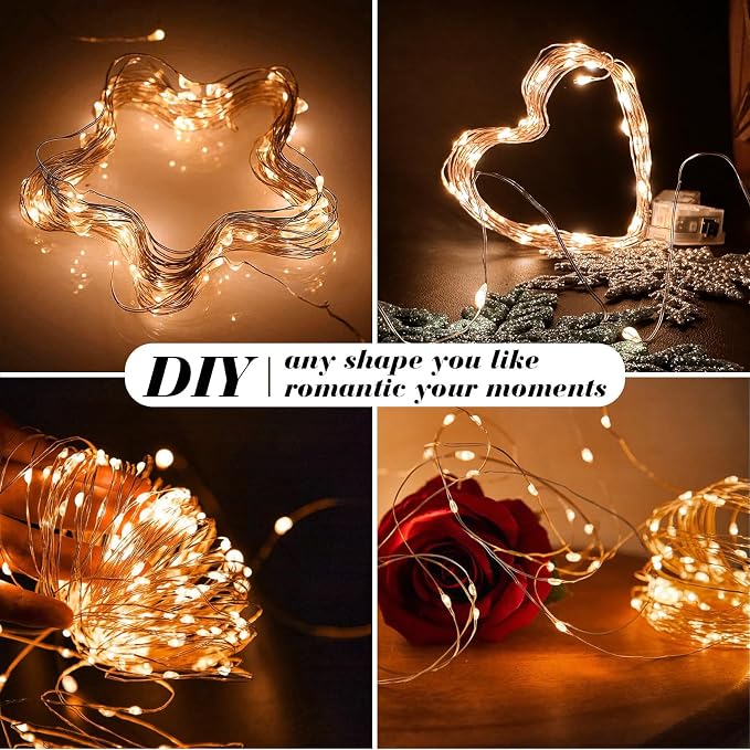 ZGWJ 6 Pack Fairy Lights Battery Operated with Remote, 7ft 20 LED Mini Fairy String Lights with Timer 8 Lighting Modes Waterproof for Halloween Christmas Tree DIY, Parties, Bedroom Decorations Orange