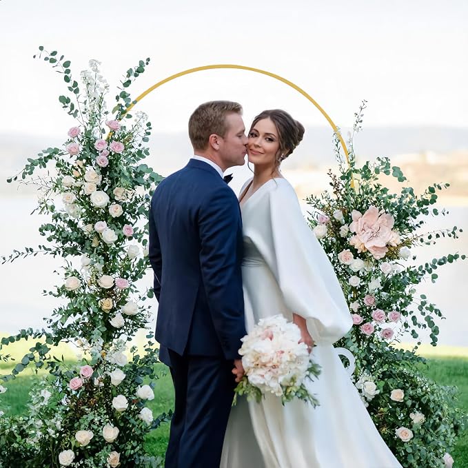 6.6FT Arch Backdrop Stand,Wedding Arch Backdrop Stand,Balloon Arch Stand Metal Frame for Birthday Wedding Baby Shower Party Garland Ceremony Decor