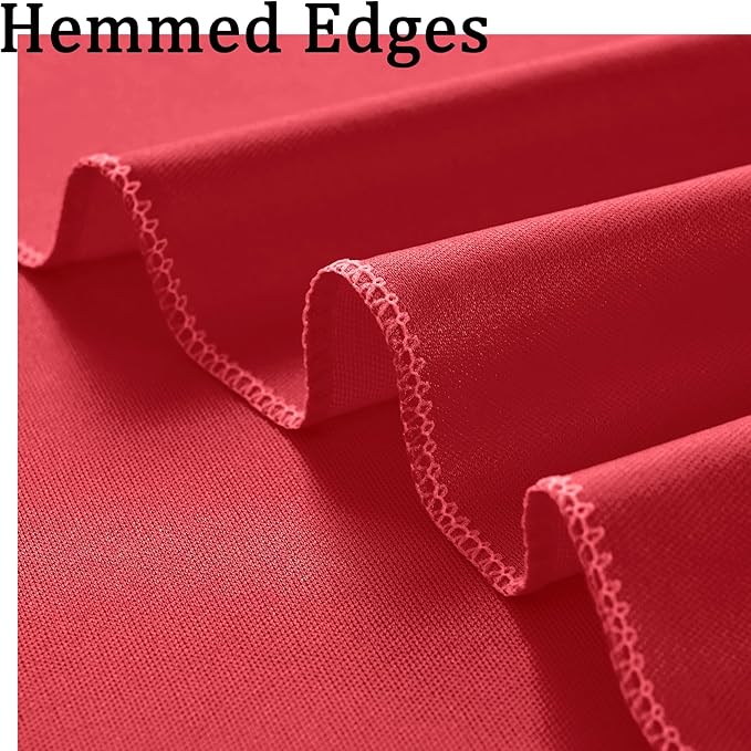10ft x 10ft Wrinkle Free Red Backdrop Curtains for Parties, Polyester Photo Backdrop Drapes 2 Panels 5x10ft for Weddings Birthday Party Christmas Photography Background