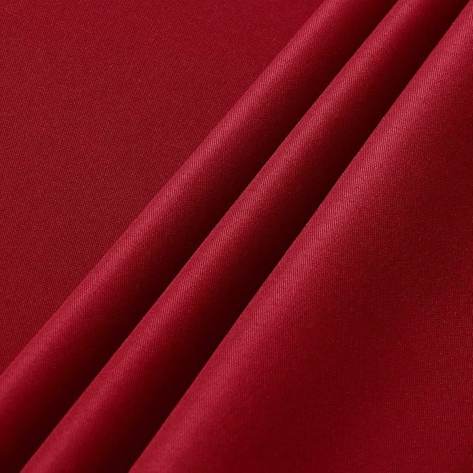 sancua 2 Pack Red Tablecloth 60 x 102 Inch, Rectangle 6 Feet Table Cloth - Stain and Wrinkle Resistant Washable Polyester Table Cover for Dining Tables, Buffet Parties and Camping