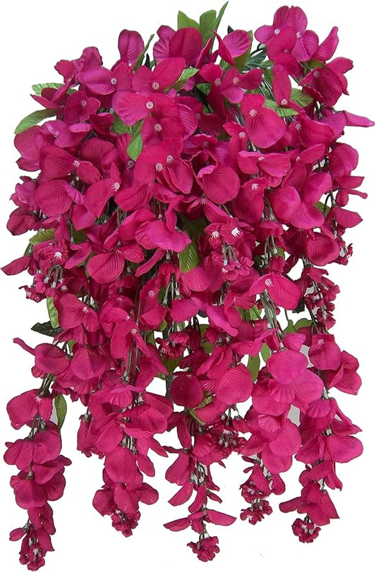 Admired by Nature GPB392-BEAUTY Artificial Wisteria Hanging Flowers Bush, Beauty, 15 Stem, B.Beauty-392