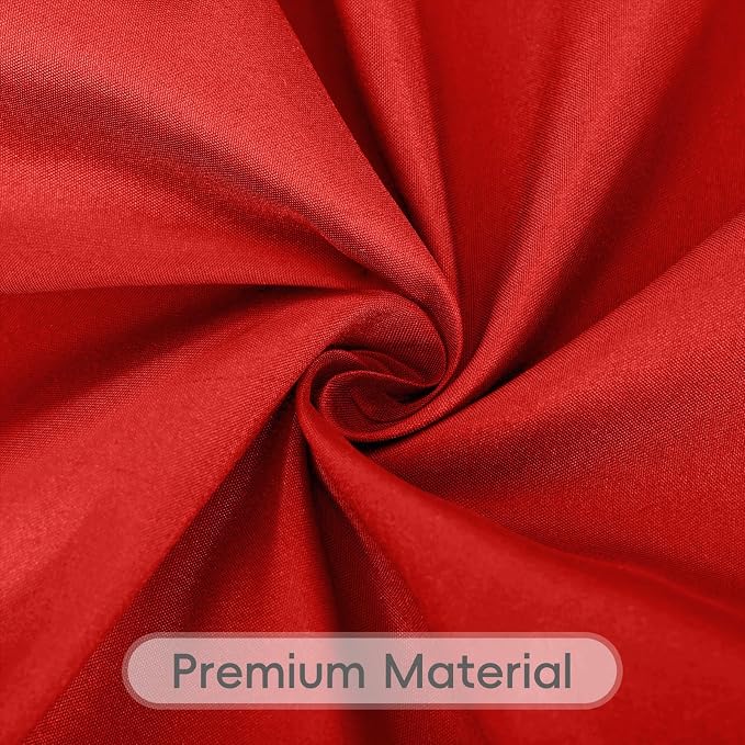 8 Pack Red Round Tablecloth 90 Inch Red Table Cloth, Washable Polyester Fabric Stain and Wrinkle Resistant Table Cover for Party Wedding Buffet Dining Banquet Anniversary