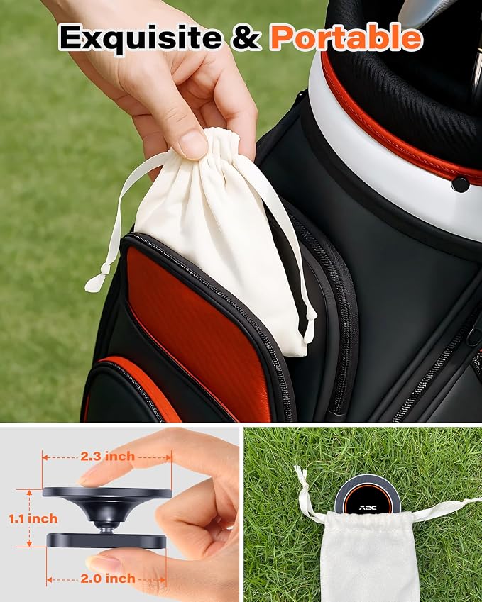 A2C Alloy Magnetic Golf Cart Phone Holder for MagSafe iPhone Golf Gifts Men | Unique Golf Gift for Golfers Dad Him Father Husband Ladies, Golf Accessories Essentials Gadgets Fits EZGO, Club Car, Yamaha