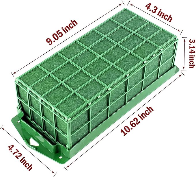 Takytao Floral Foam Cage, Dry Flower Cage Holders, Green Foam Cage Blocks for Fresh Flower Arrangements Decoration, Wedding, Interior and Garden