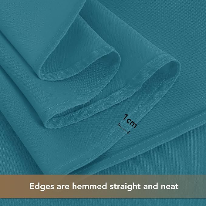 sancua Rectangle Tablecloths 6 Pack - 90x156 Inch - Teal Washable Fabric Cloth Table Cloth, Large Reusable Polyester Table Covers for Wedding, Party, Birthday, Banquet