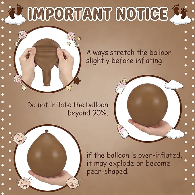 140Pcs Coffee Brown Baby Shower Decorations - Neutral Balloon Arch Garland Kit with 4 Baby Boxes - Mocha Beige Sand Nude Balloons for Teddy Bear Theme, A Baby Is Brewing, Gender Reveal Party