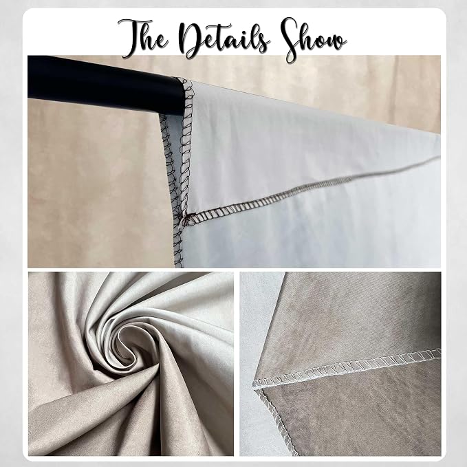 Abstract Professional Photography Backdrop for Portrait Photo Props Booth Background Photoshoot Studio with Polyester Fabric Roller Pocket on Top (6x8ft, Beige,No Stand)