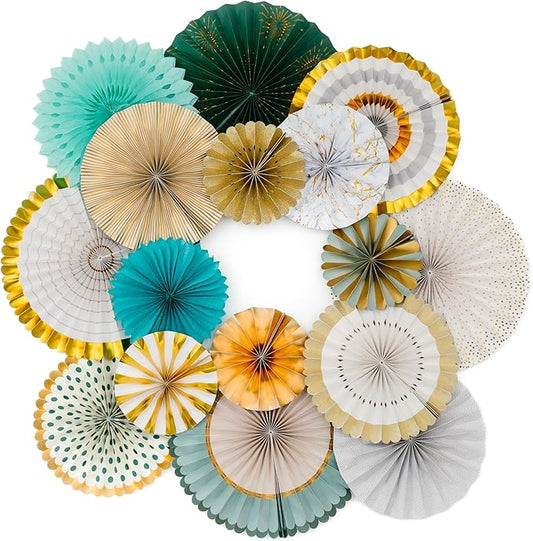 PapaKit Bundle - Origami Paper Fans Party Wall Decoration Set