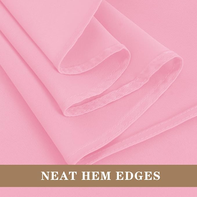 Fitable Pink Tablecloths for Rectangle Tables, 6 Pack - 70 x 120 Inches - Reusable and Washable Table Clothes for 6-8 Ft Tables, Polyester Fabric Table Covers for Wedding, Party, Banquet