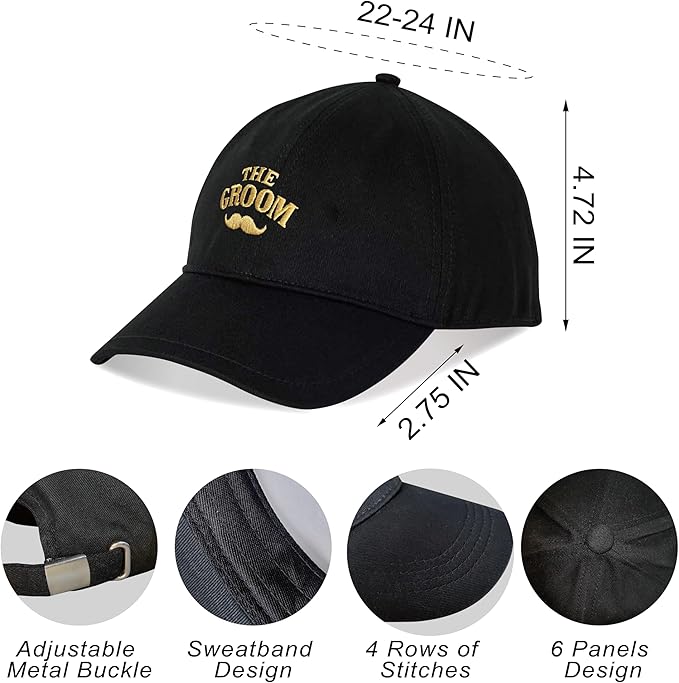 Party Gifts & Beyond Groomsman Baseball Hat 7 Packs Groomsmen Gifts Trucker Hats Team Groom Men's Hat for Bachelor Party