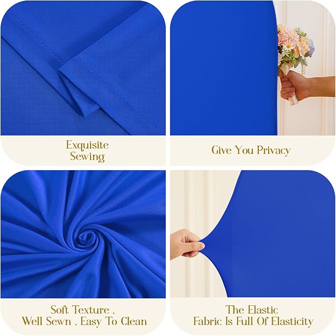 Royal Blue Arch Cover 2 Set-7.2FT, 6FT Arch Backdrop Cover Spandex Fitted Birthday Party Arch Stand Covers Stretchy Backdrop for Baby Shower Bridal Shower Wedding Ceremony Banquet Photo Background