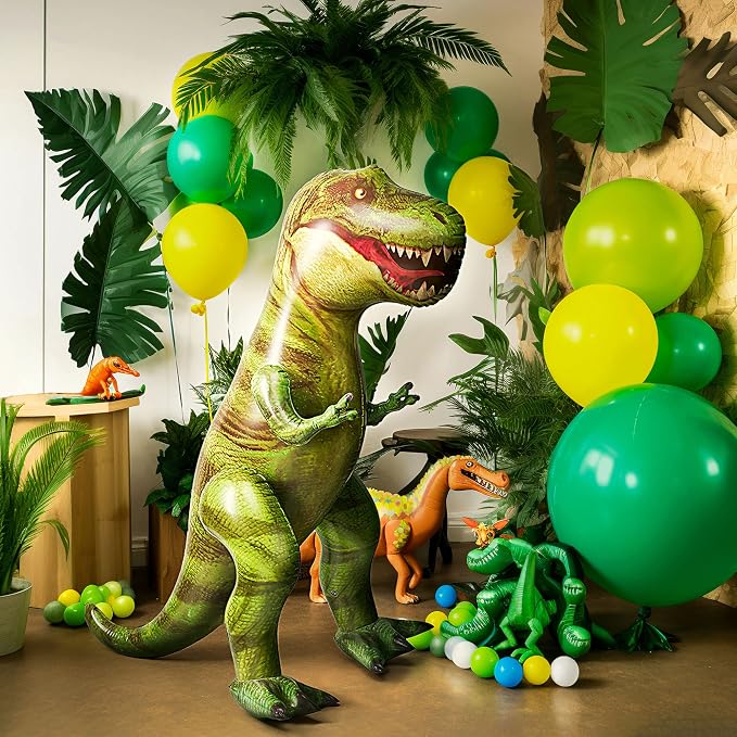 JOYIN 62” Giant T.rex Dinosaur Inflatable for Party Decorations, Birthday Party Gift for Kids and Adults, Dinosaur Pool Toys (Over 5Ft. Tall)