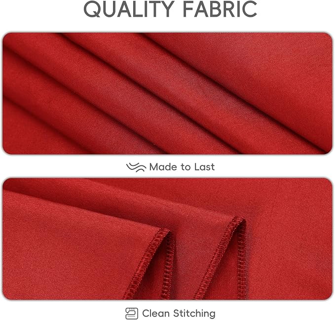8 Pack Red Square Tablecloth 54x54 Washable Polyester Table Cloth for Square or Round Tables, Wrinkle Resistant Fabric Decorative Covers for Dining Party Banquet Buffet and Wedding