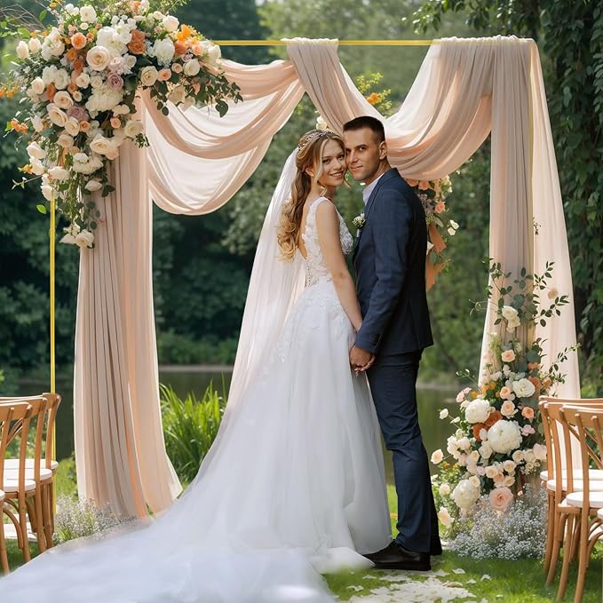 6.6 FT Square Backdrop Stand, Wedding Arches Balloon Arch Stand, Square Balloon Arch Stand Arch for Wedding for Ceremony Wedding Party Birthday Baby Shower Anniversary Arbor Balloons Decor