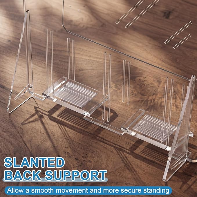 Blulu 8 Pack 8.5 x 11 Inches Acrylic Brochure Holder, Clear Flyer Holder Rack Wall Mount or Tabletop, Plastic Pamphlet Stand with Nails for Magazine, Booklet, Card, Bookmark Display, Office Supplies