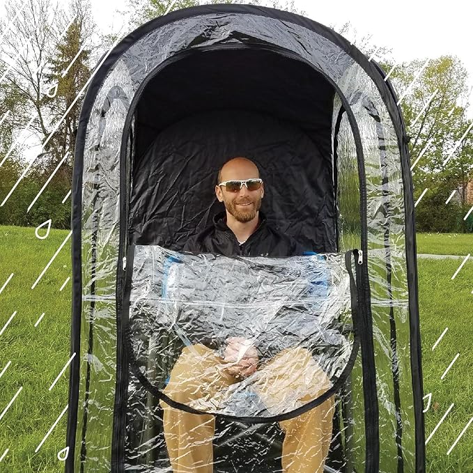 WeatherPod® Pop-Up Sports Tent 1-2 Person – Instant Setup MyPod™ Original Shark Tank All-Weather Shelter for Outdoor Sports, Rain, Wind & Cold