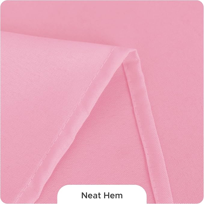 Fitable 8 Pack Rectangle Tablecloths: Stain Resistant Wrinkle Free Table Clothes, Washable Reusable Polyester Table Covers for Wedding Party Birthday Banquet Reception(Pink, 60x102 Inch)