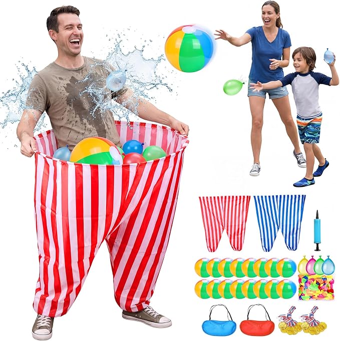 Granny Pants Yard Game Field Day Outdoor Giant Pants Games for Adults Kids Family Large Outside Lawn Backyard Carnival Picnic Camping Birthday Party Big Pants Tossing Game