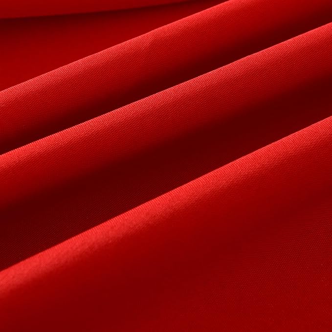 10-Pack 60x102 inch Red Table Cloths, Solid Stain and Wrinkle Resistant Oblong Tablecloth, Premium Plain Weave Polyester Fabric Rectangle Table Linen Covers for Hotel, Wedding