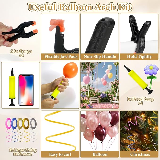 7.2 ft Arch Backdrop Cover, Double Color Arch Covers Stretchy Backdrop Balloon Arch Kits Spandex Fitted Cover for Wedding Ceremony Birthday Party Baby Shower Photo Background Arch Decor(White & Cream)