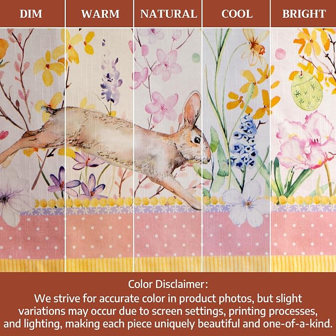 Maison d' Hermine Table Cloth Rectangle Table 100% Cotton 60 x 120 Inches Tablecloth Reusable Decorative for Dining Kitchen Room Farmhouse Party Home Hotel Restaurant Spring Summer - Easter Zest
