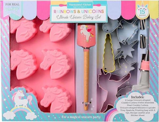 Handstand Kitchen Rainbows and Unicorns 15-piece Ultimate Baking Party with Recipes