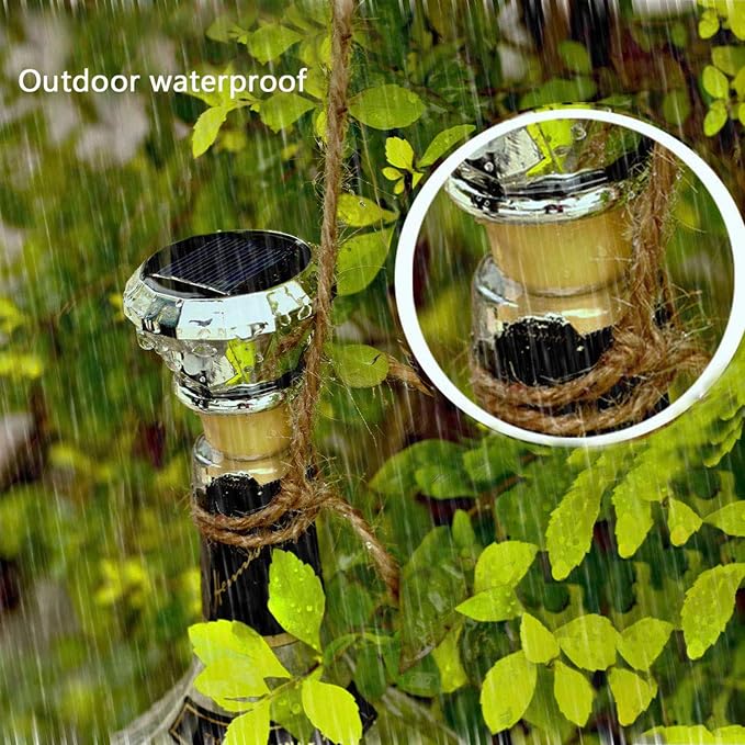 ostritec Upgraded Solar Diamond Shaped Wine Bottle Lights, 8 Pack 20 LED Fairy Lights with Solar Cork Lights Outdoor Waterproof for Wedding Party Decor Women Gift