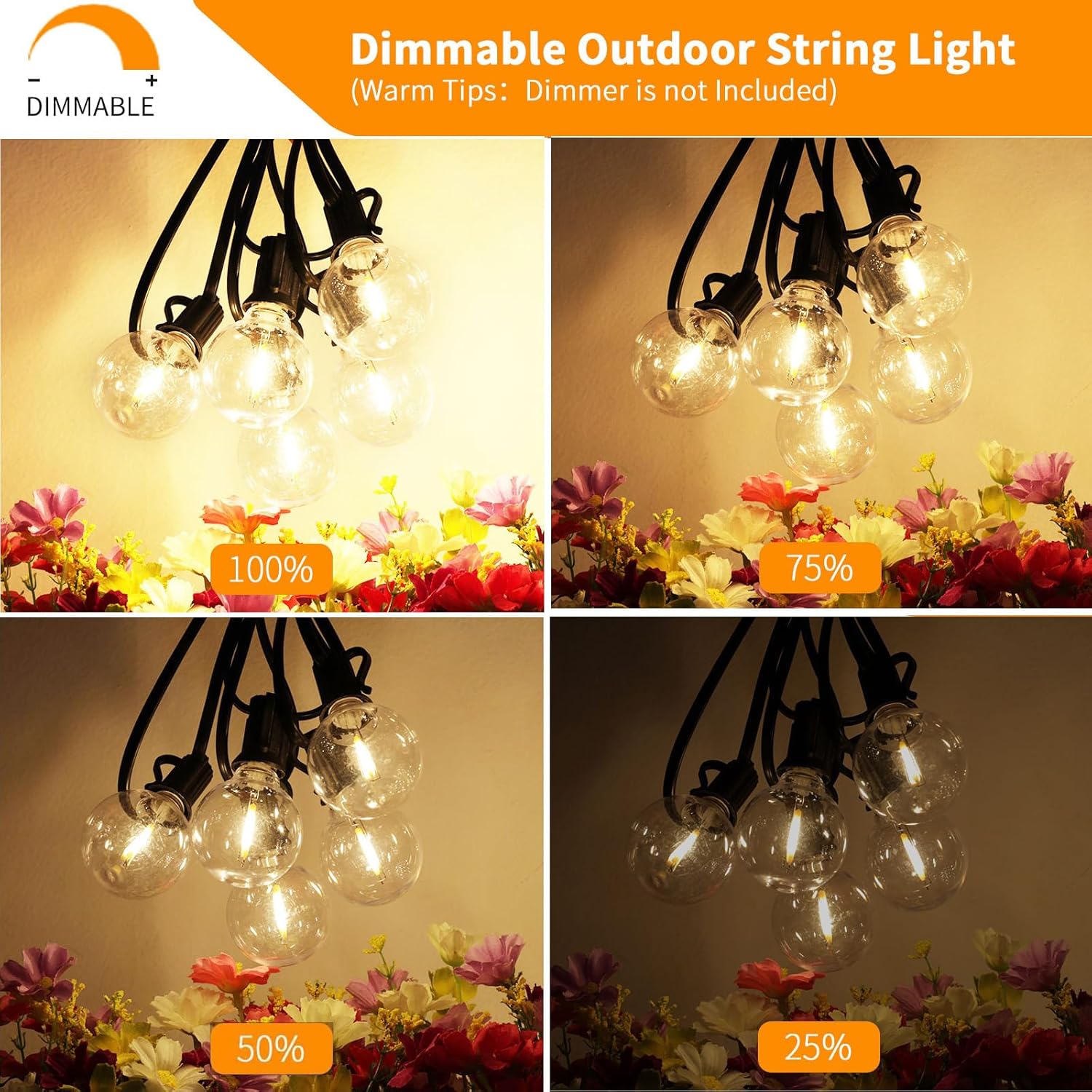 Outdoor Led String Lights, 50FT - Thumbnail 4
