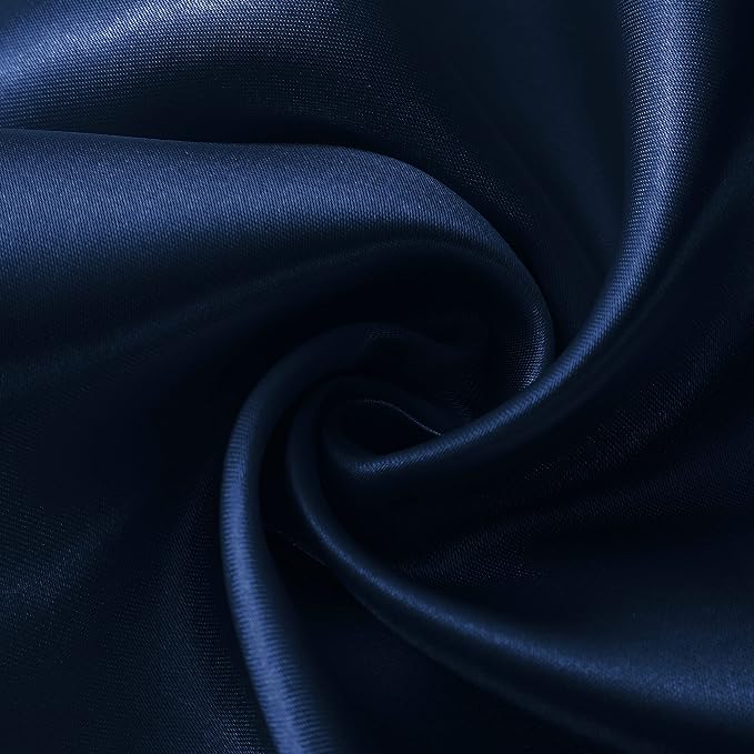 Horbaunal 24 Pack Navy Blue Satin Table Runner 12 x 108 Inch, Smooth Table Runners for Wedding Banquets Birthday Party
