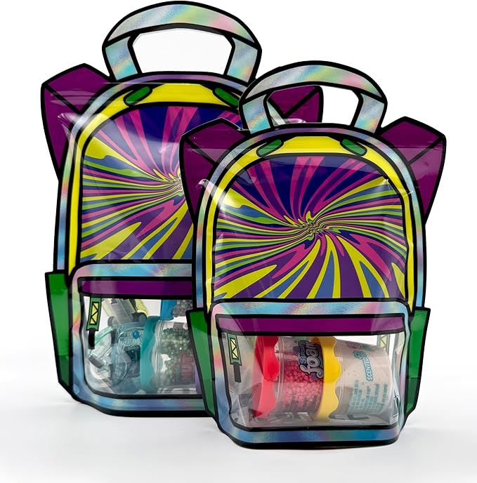 20 Pack Goodie Bags for Kids Birthday Party Supplies - Bulk Gift Bag for Favors, Food, and Candy with Resealable Ziplock Seal (Woosie/Small)