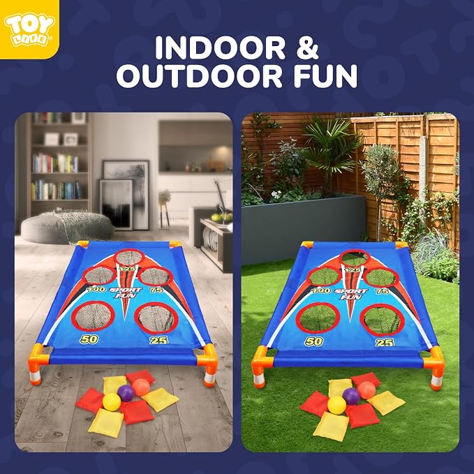 TOY Life Bean Bags Toss Game, Cornhole, Outdoor Toys for Kids Ages 4-8, Corn Hole, Cornhole Set, Sports & Outdoor Play Toys, Outside Toys for Kids Ages 4-8, Outdoor Activities for Kids, Backyard Toys