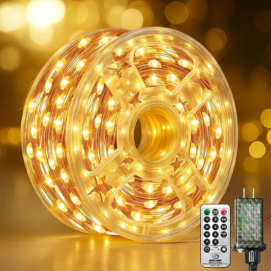 btfarm Fairy Lights Plug in with Remote, 660FT 2000 LED Outdoor Twinkle Lights Waterproof with Timer, 8 Modes Indoor String Lights for Bedroom Patio Garden Wedding Christmas Decoration, Warm White