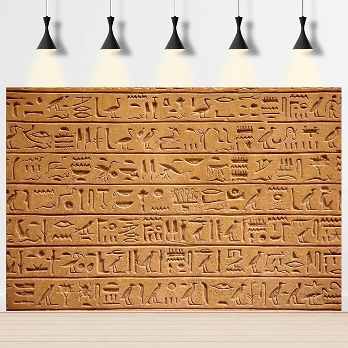 Egypt Hieroglyphs Backdrop Ancient Egyptians Civilization Photography Background Egyptian Art Photos Archaeology History Culture Background Mural Travel Backdrop Portraits Studio Decor 7x5ft