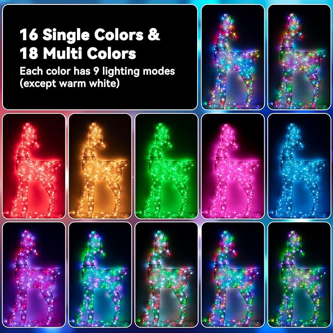 LitHome 300LED 99FT Led Fairy Lights Plug In, Color Changing Fairy Lights with Remote, 9 Modes Led Christmas Twinkle Lights Indoor Dimmable, RGB Christmas Fairy String Lights for Xmas Home Party Decor